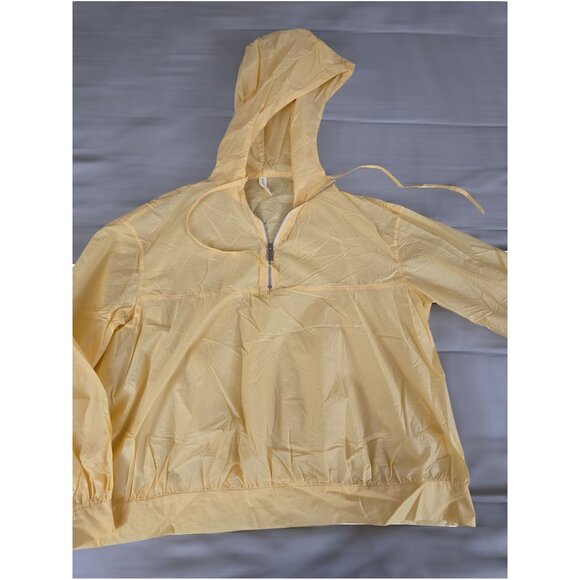 NAP Hooded Pullover Windbreaker – Lightweight Beige Nylon, Size Small, NWT - Picture 6 of 9